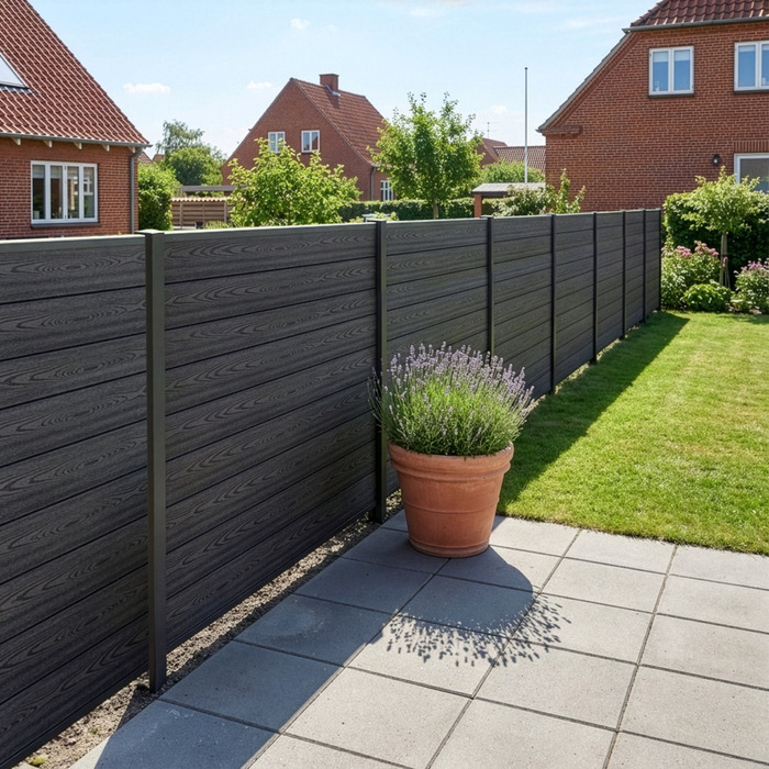 HORTUS komposithegn startsæt antracitgrå H147 x B168 cm